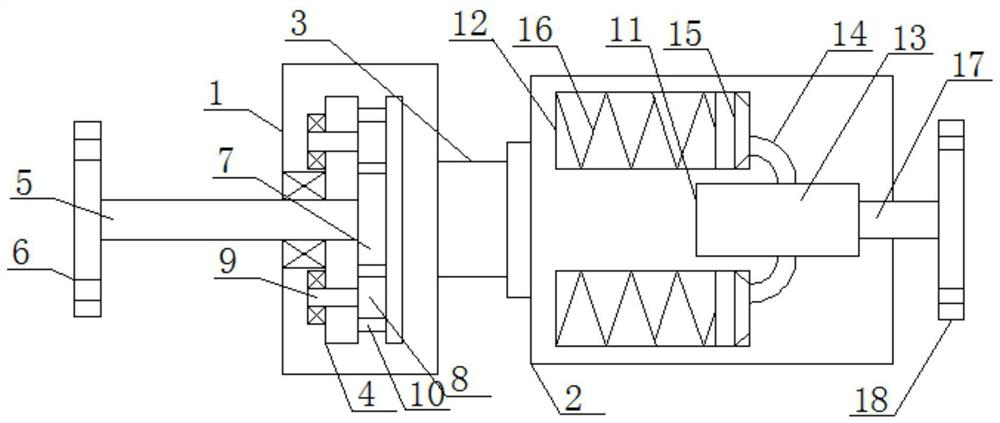 Speed reduction buffer type rotating shaft connecting device