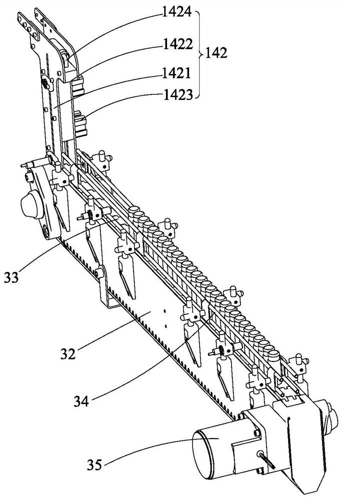 Medical bottle conveying and temporary storage device used for medical emergency department