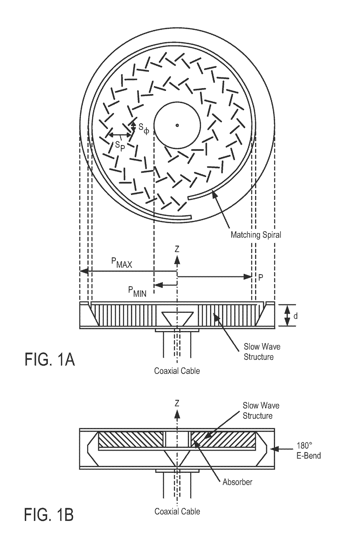 Broadband RF radial waveguide feed with integrated glass transition