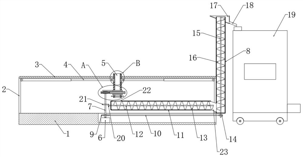 Screening equipment with automatic rice gathering and conveying functions