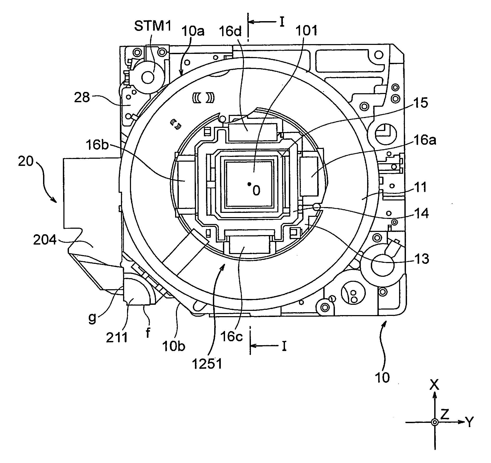 Photographing apparatus with image-blur suppression mechanism