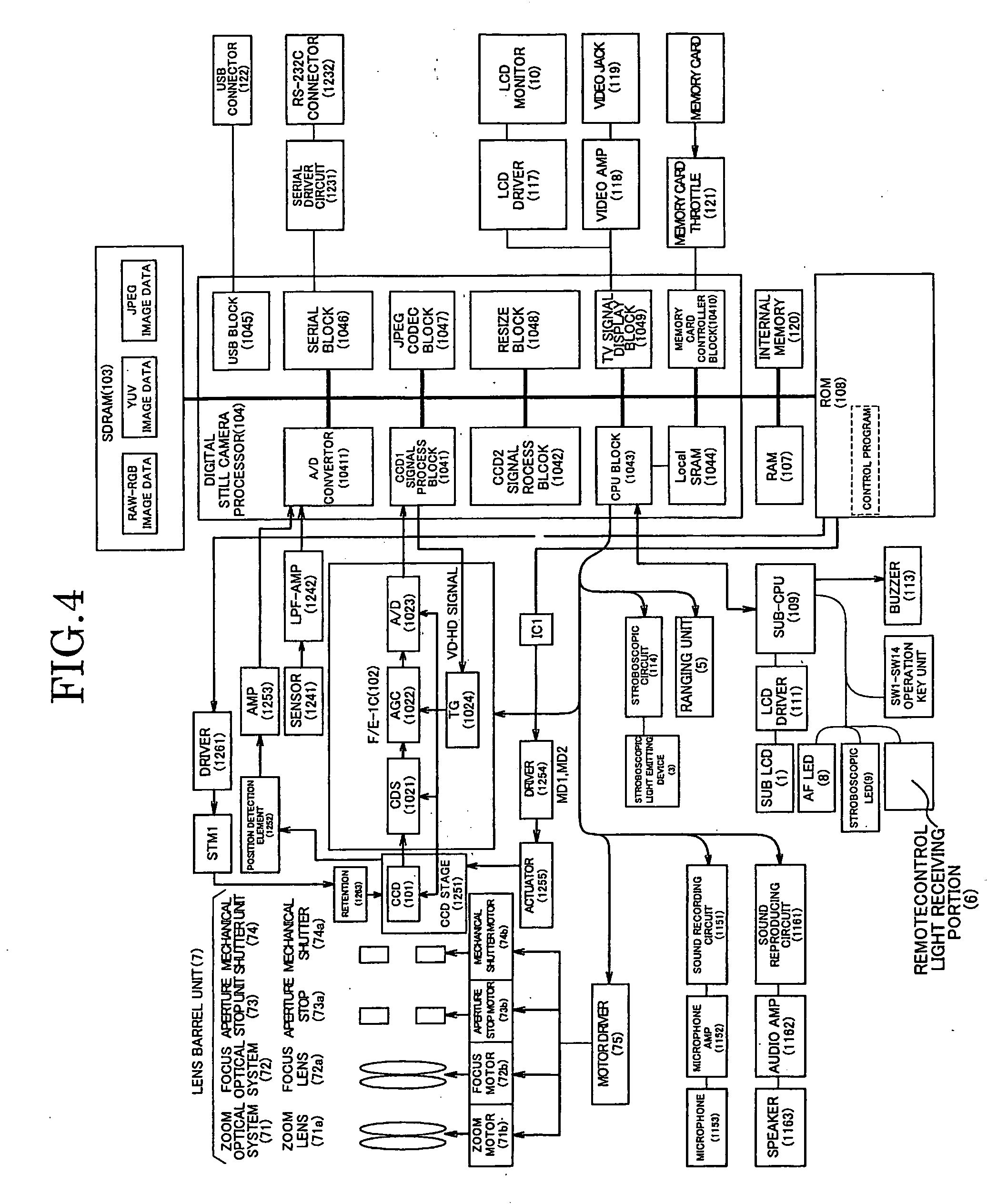 Photographing apparatus with image-blur suppression mechanism