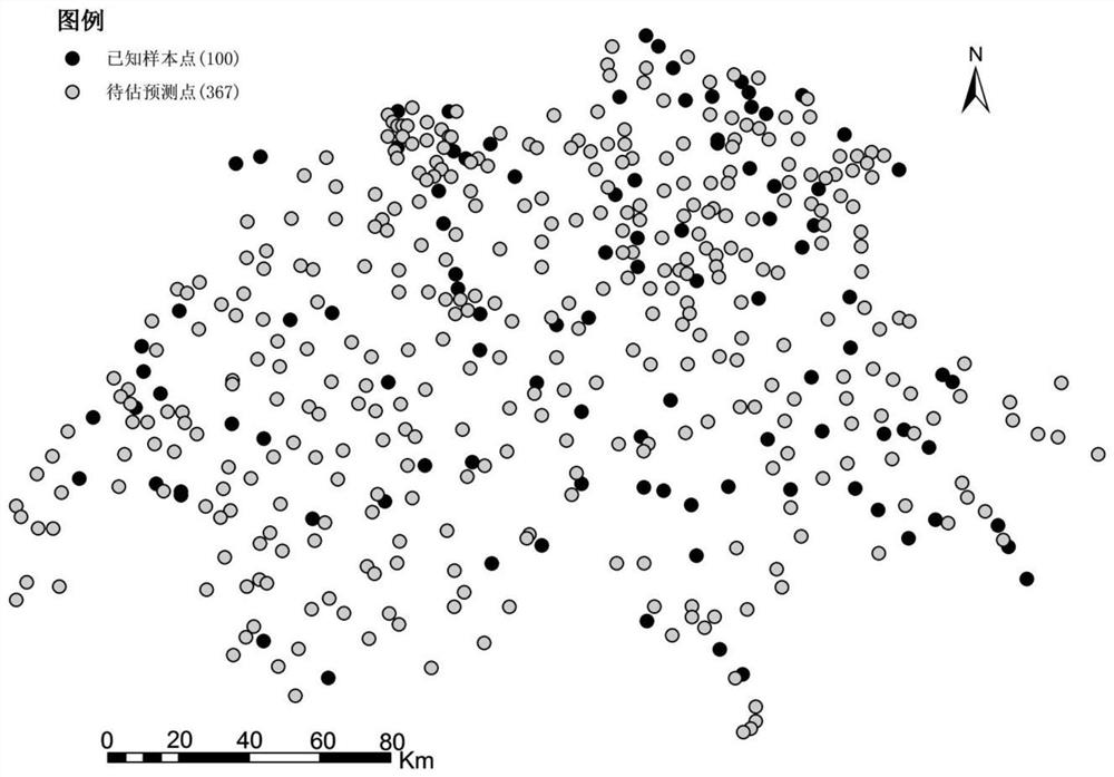 Optional Kriging spatial interpolation rainfall estimation method