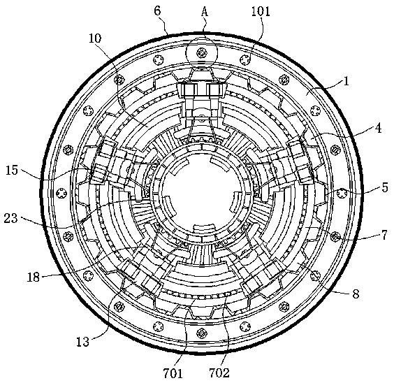 Clamp equipment with adjusting mechanism for bearing machining