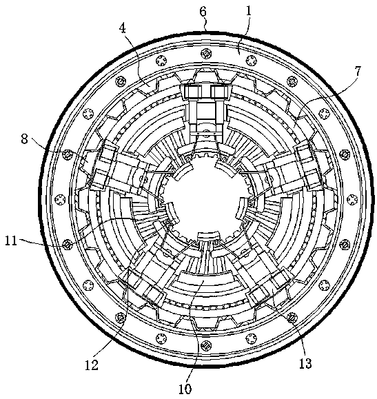 Clamp equipment with adjusting mechanism for bearing machining