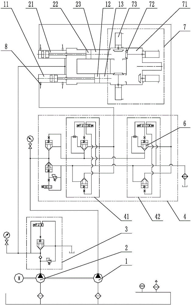 Double-cylinder flow stabilizing delivery pump and trailer pump and pump truck adopting double-cylinder flow stabilizing delivery pump