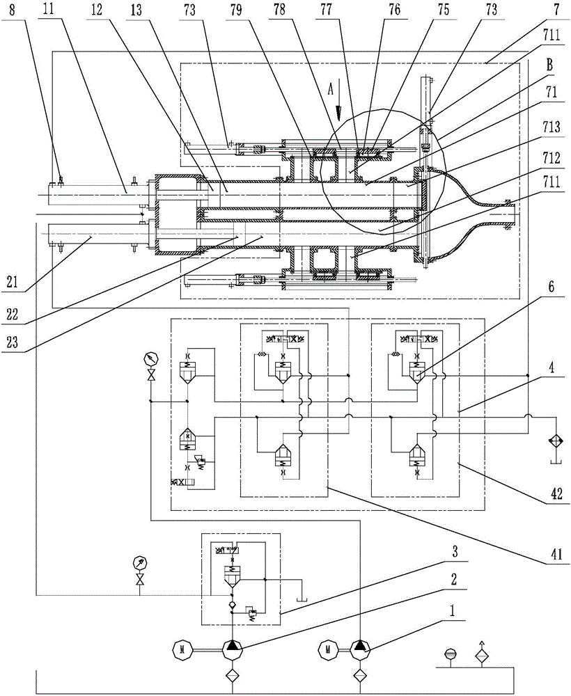 Double-cylinder flow stabilizing delivery pump and trailer pump and pump truck adopting double-cylinder flow stabilizing delivery pump