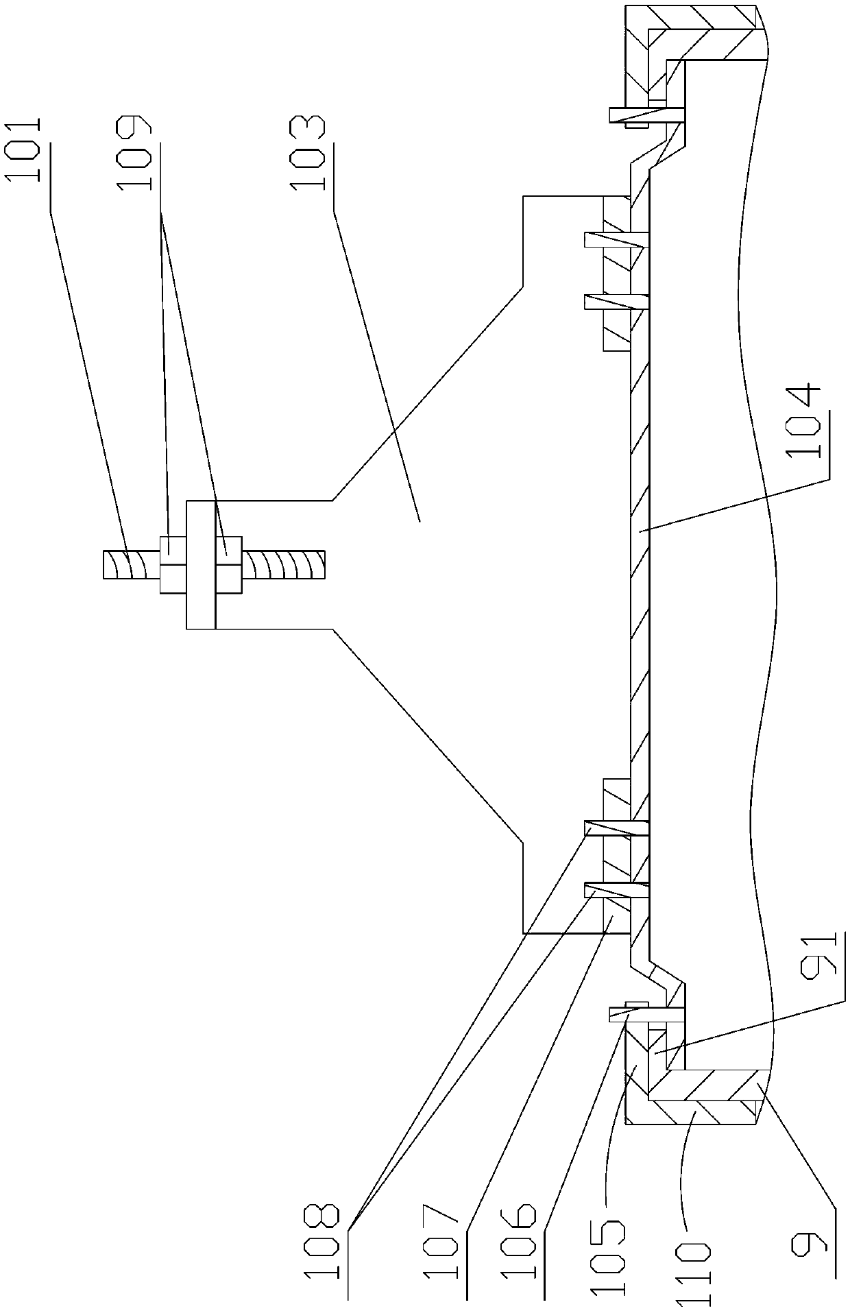 A sealed high-transmittance LED lamp panel and an LED lamp panel assembly with a universal hoisting bracket