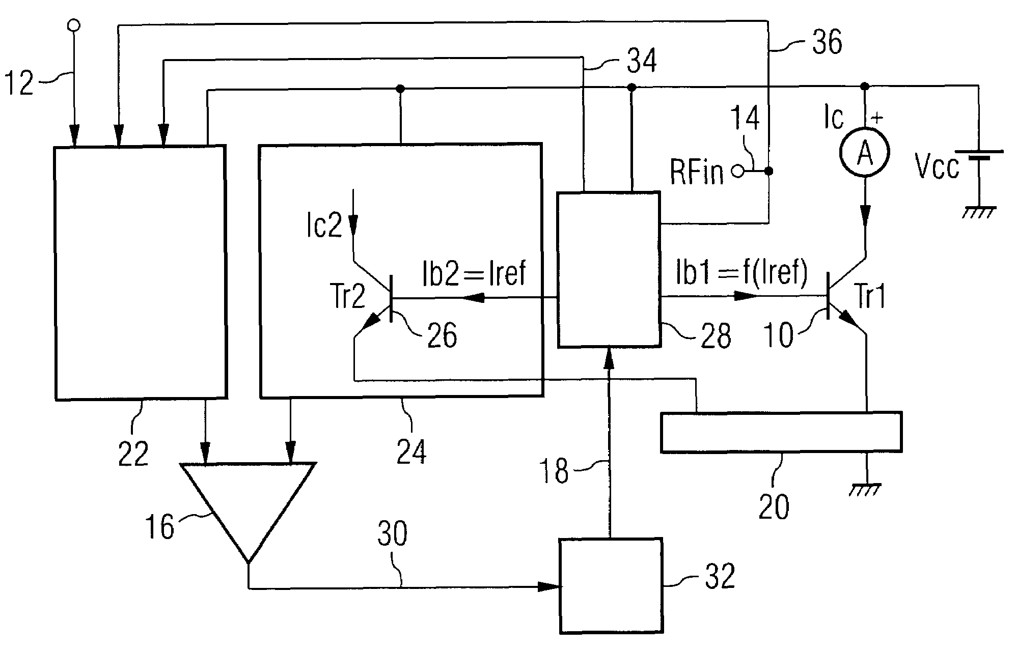 Bias circuit for a bipolar transistor