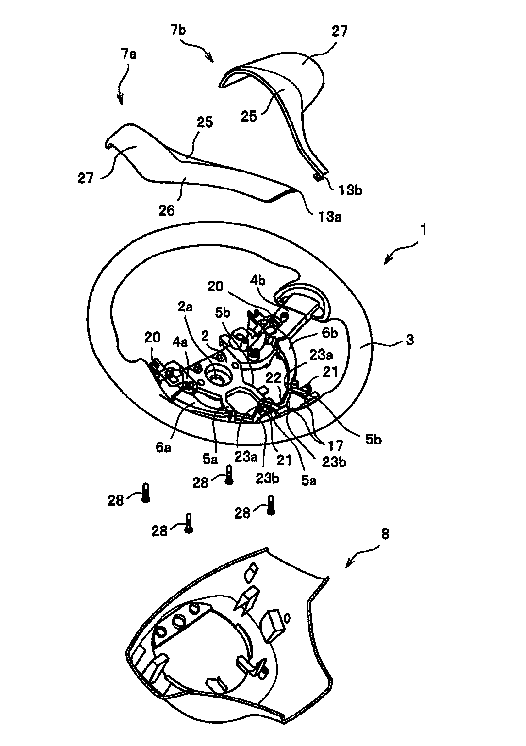 Steering wheel with finisher