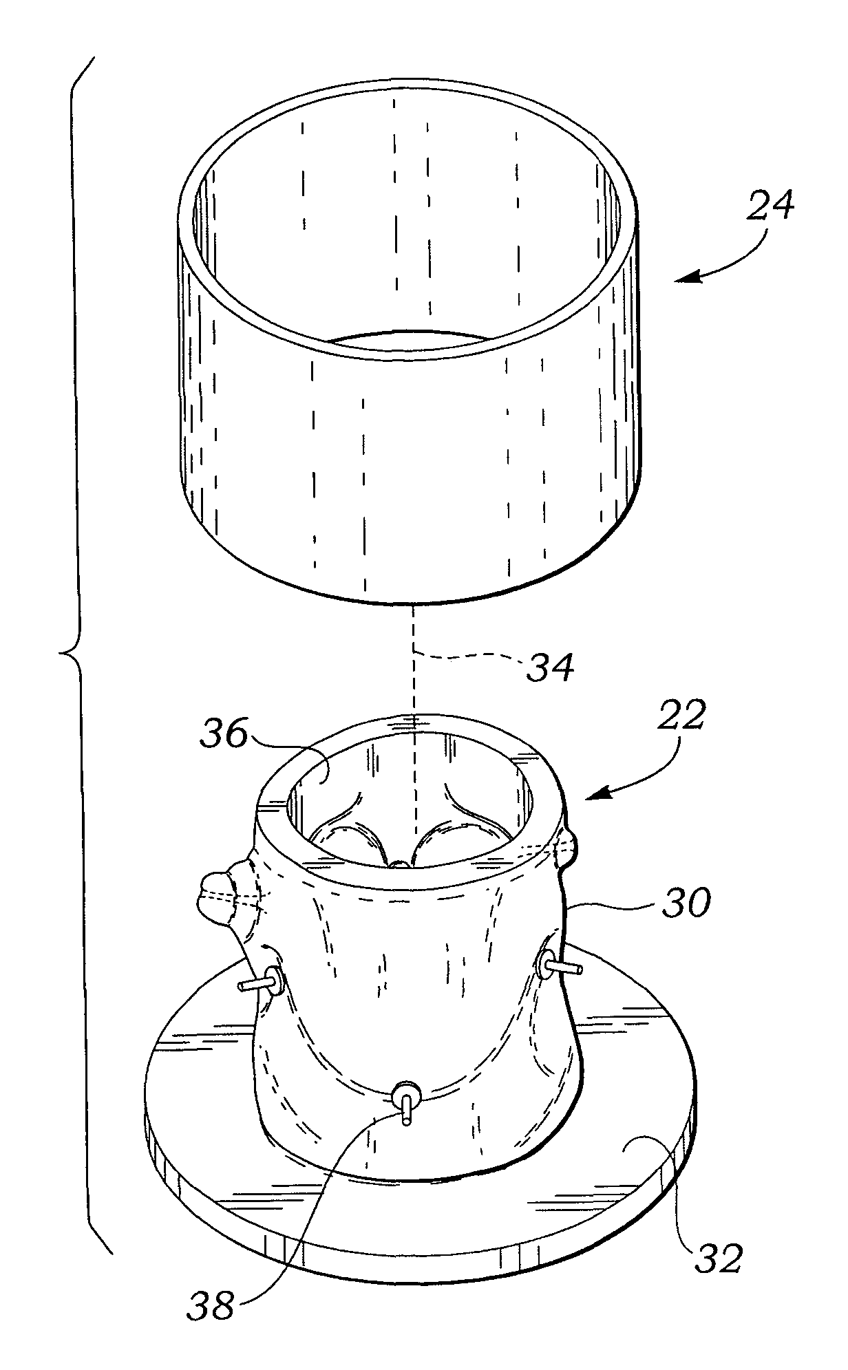 Simulated heart valve root for training and testing