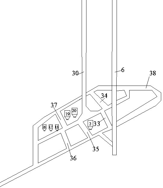 Downhole mining, screening, mixing and filling integrated gangue cement structure filling system and method