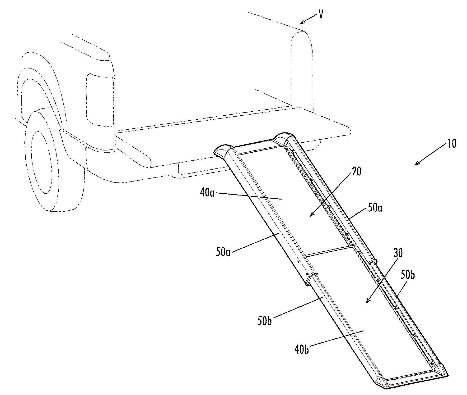 Telescoping pet ramp