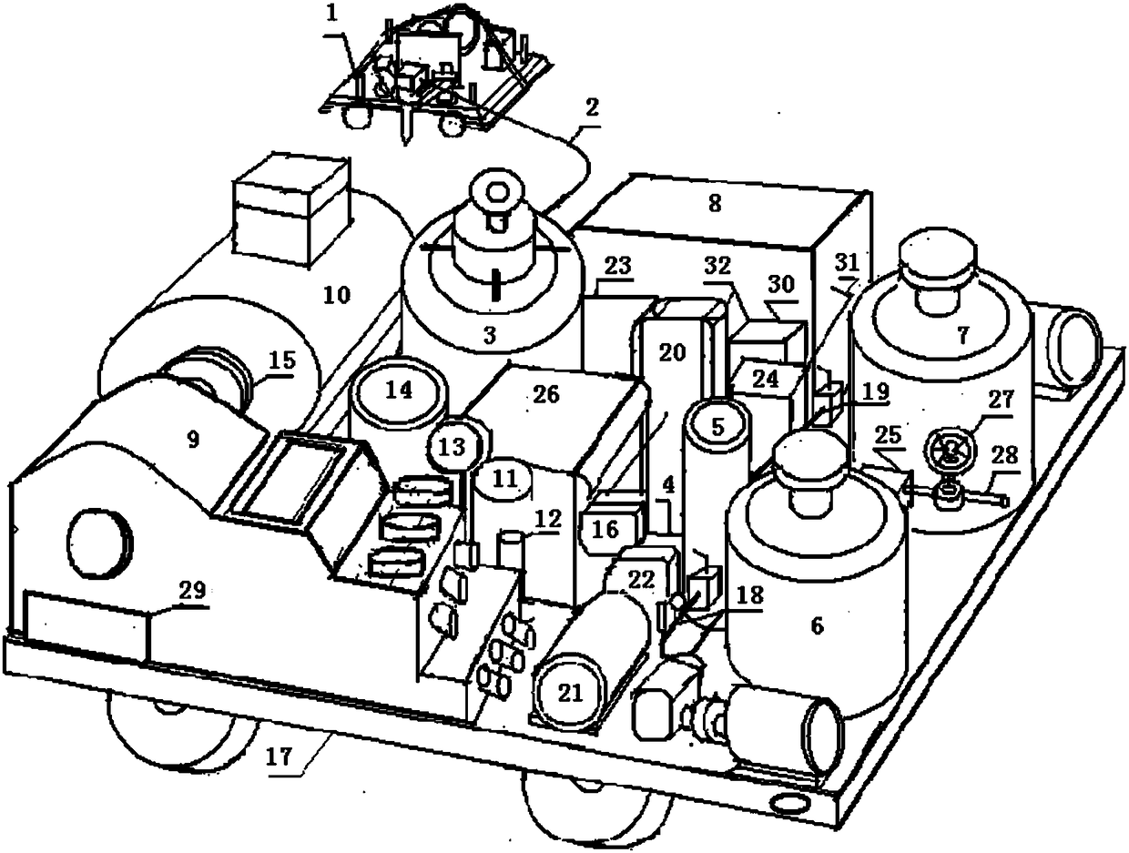 Movable foam abrasive jet fire-fighting cutting machine