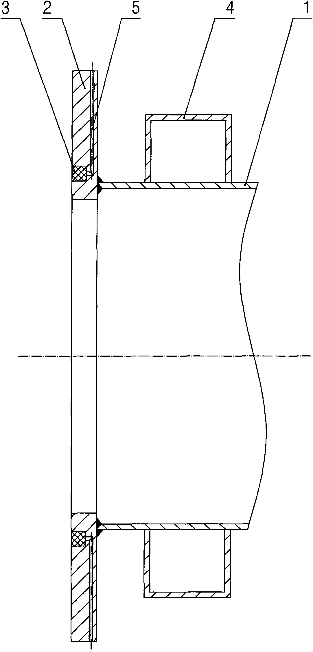 Sealing structure of vertical lift quick opening door