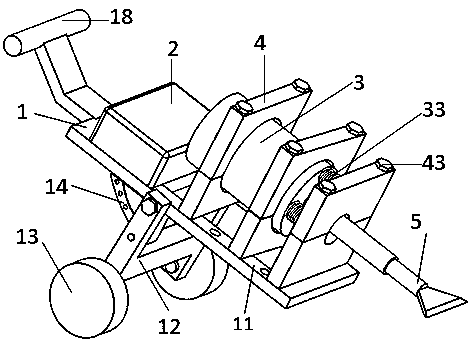 Electric hammer trolley for shoveling floor tiles