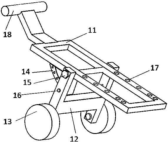 Electric hammer trolley for shoveling floor tiles