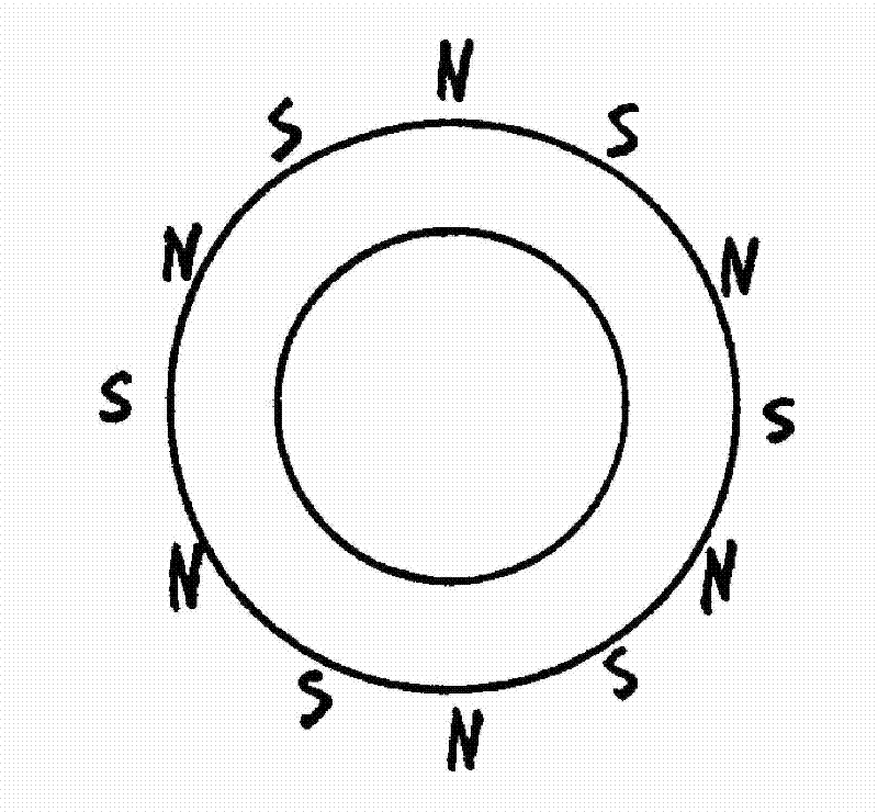 Method for manufacturing anisotropic multi-pole magnetic ring through dry-press forming