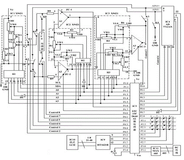 Automatic debugging device of intelligent data collection instrument