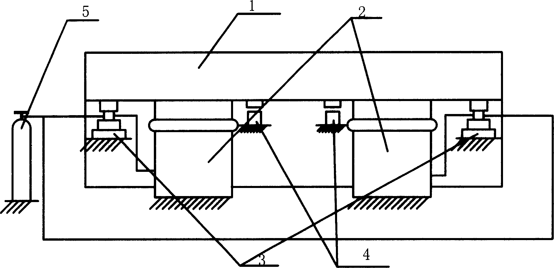 Air spring vibration isolation foundation with electromechanical damper