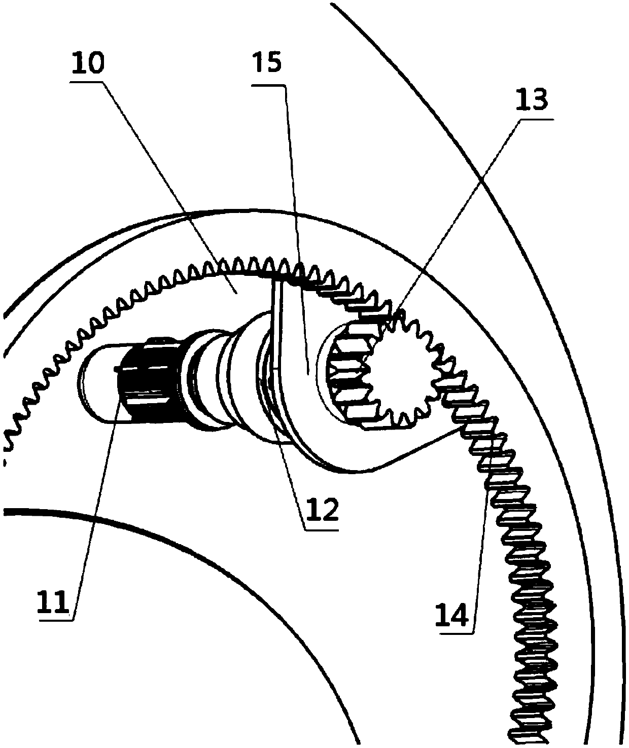 Yaw variable pitch mechanism