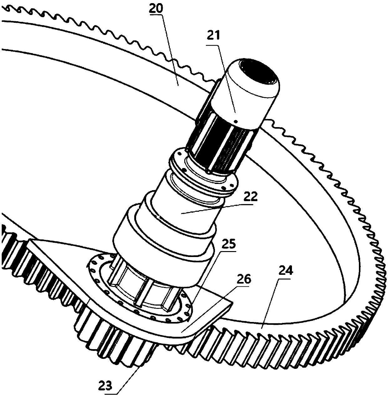 Yaw variable pitch mechanism