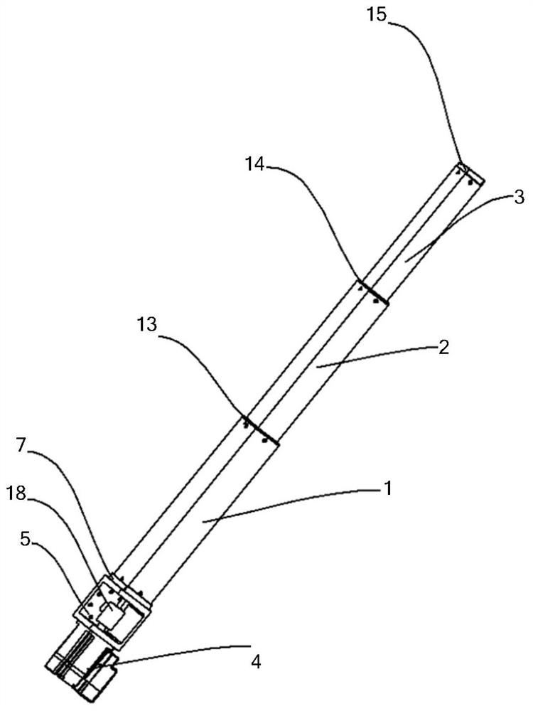 Mechanical arm capable of stretching out and drawing back in multiplied-speed movement manner, and cleaning robot