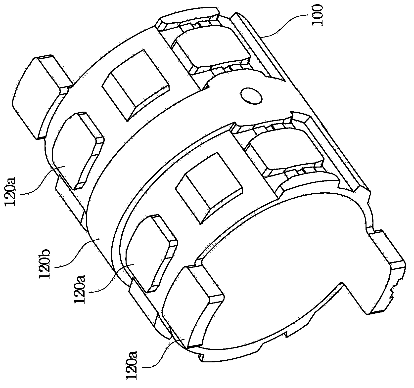 Magnetic assembly and winding frame thereof