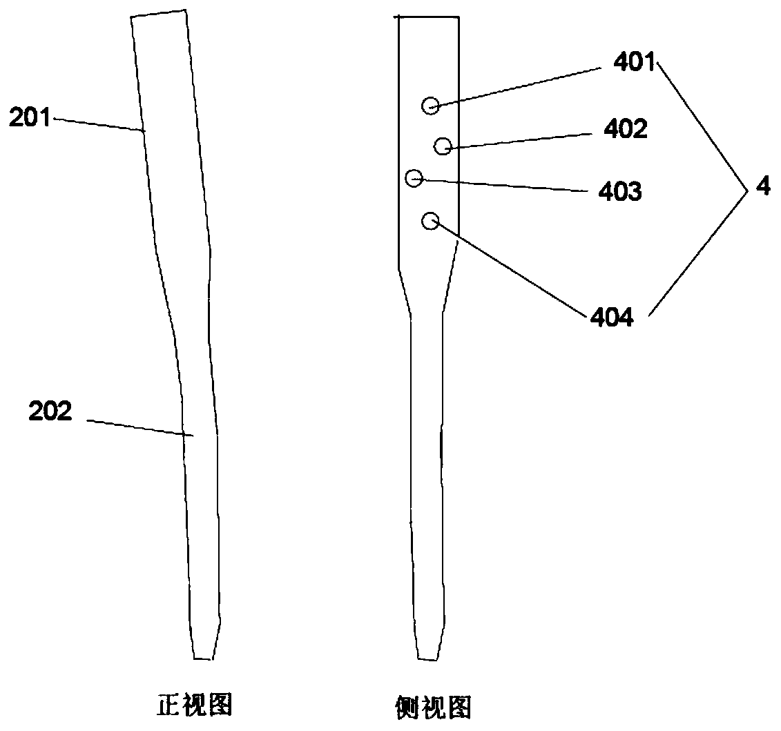 Femoral intramedullary distributed anti-rotation fixing device