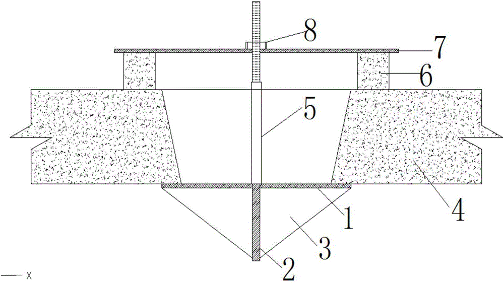 Floor slab hole plugging device and method