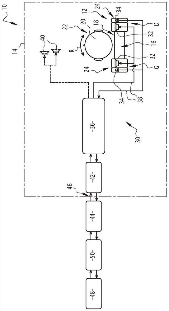 Audio system for headrest with integrated microphone, related headrest and vehicle