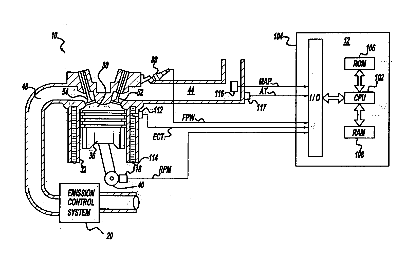 Pressure sensor diagnosis via a computer