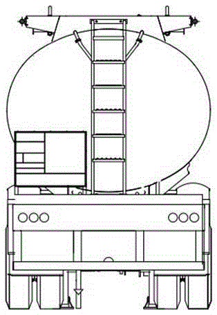 Semi-trailer oil tank truck with aluminum alloy structure