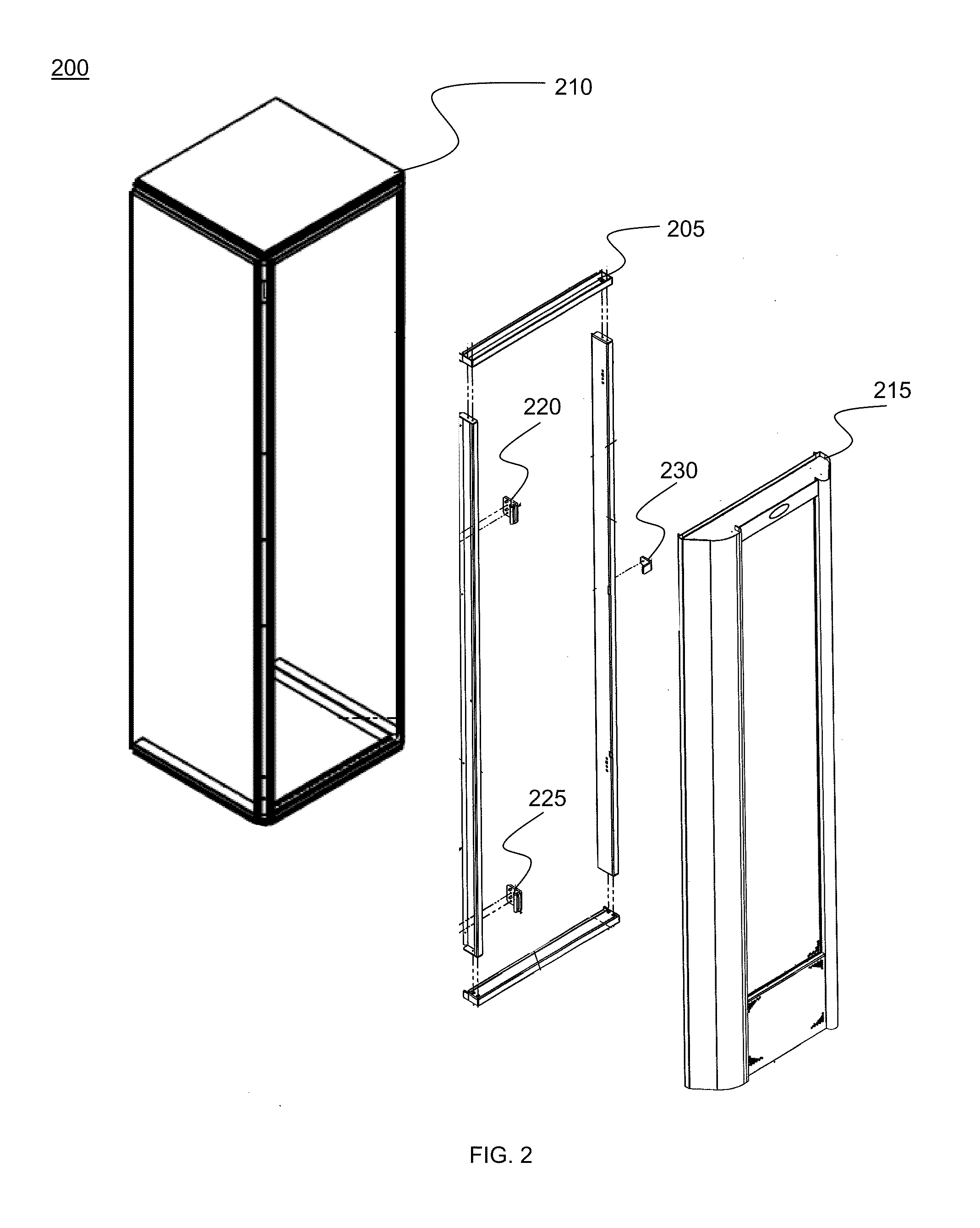 Rear door heat exchanger transition frame