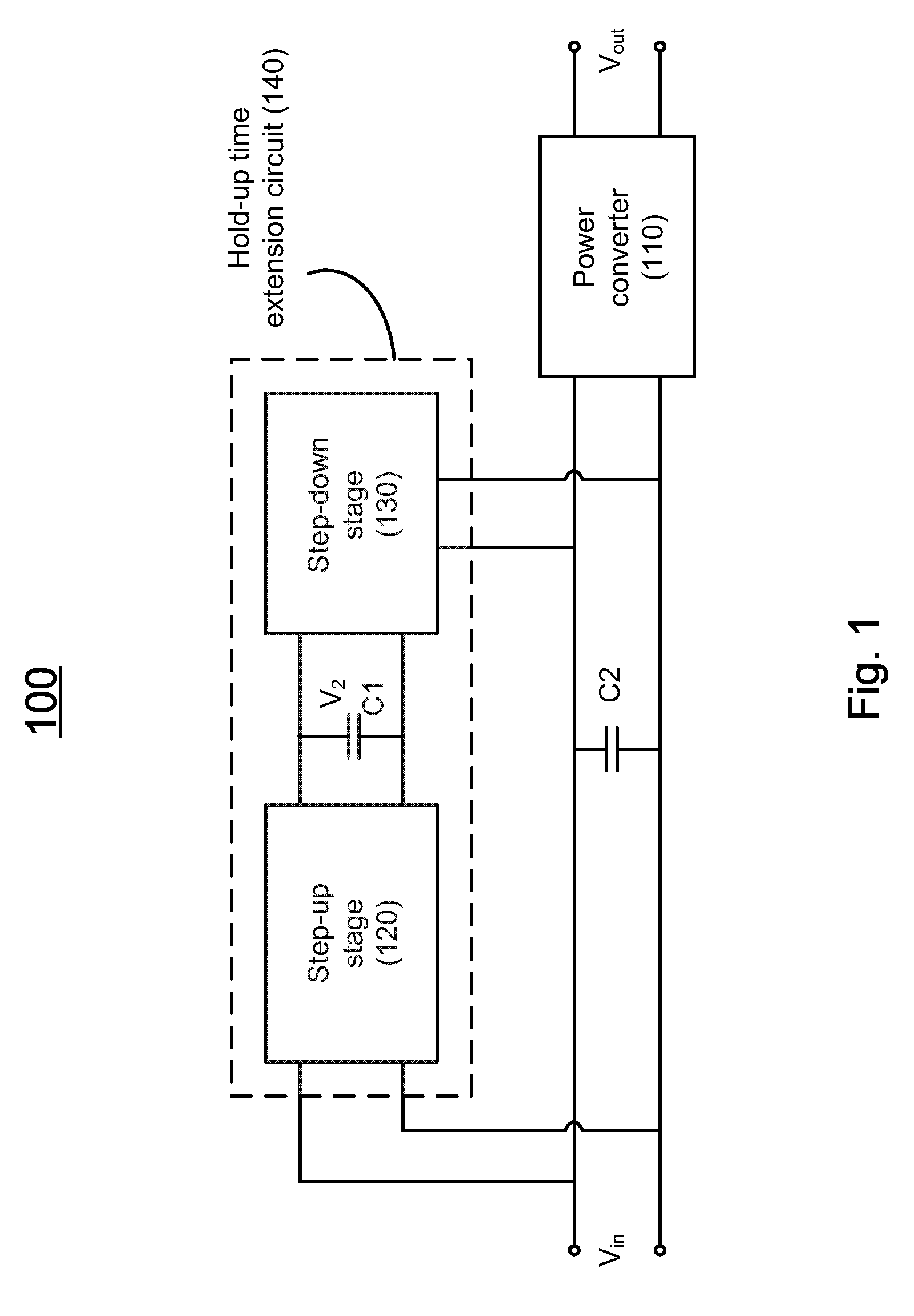 Hold-up time extension circuit for a power converter