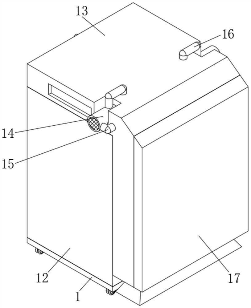 Fabricated building indoor sanitation cleaning device and using method thereof