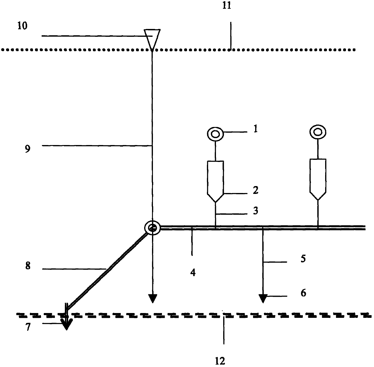 Floating and rope extending type aquaculture facility and method