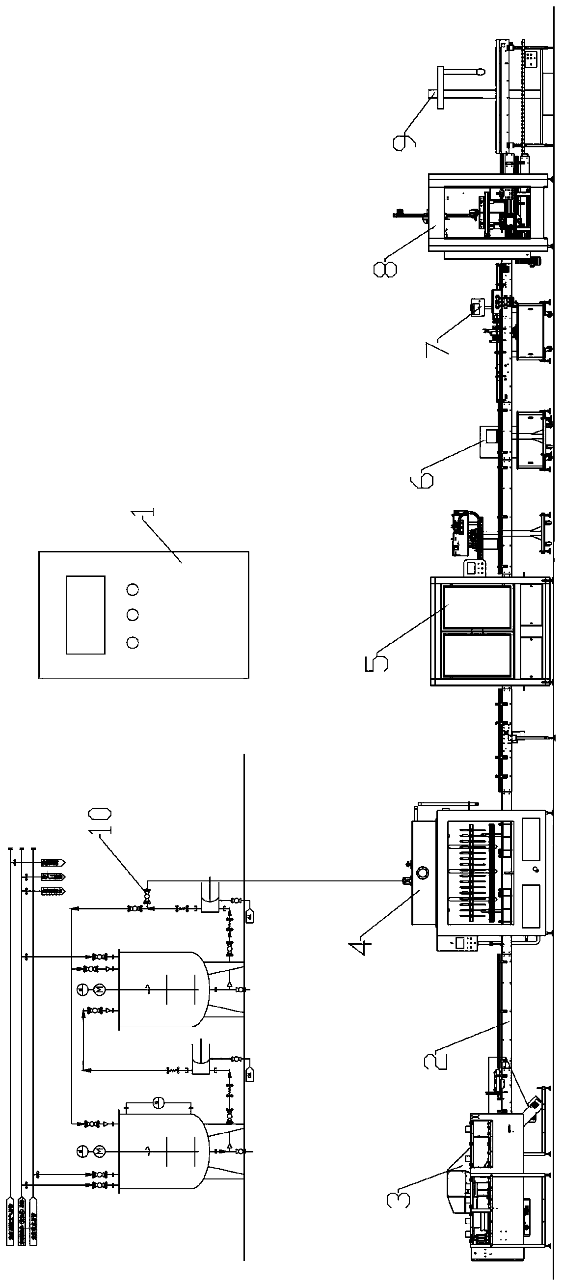 Production line of liquid additive premixed feed