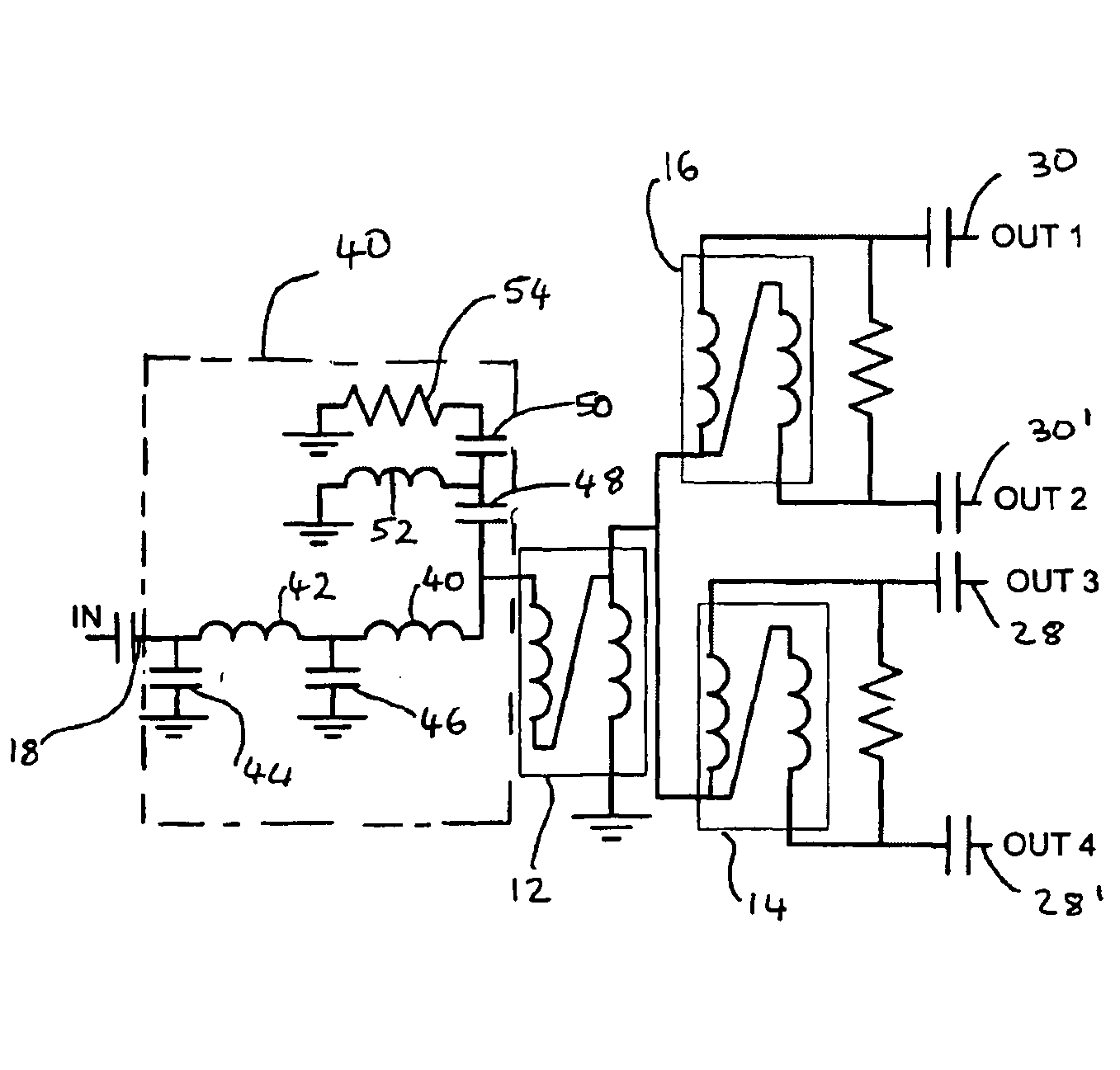 Signal dividing device