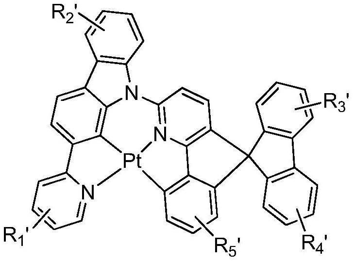 Preparation and application of tetradentate platinum (II) complex