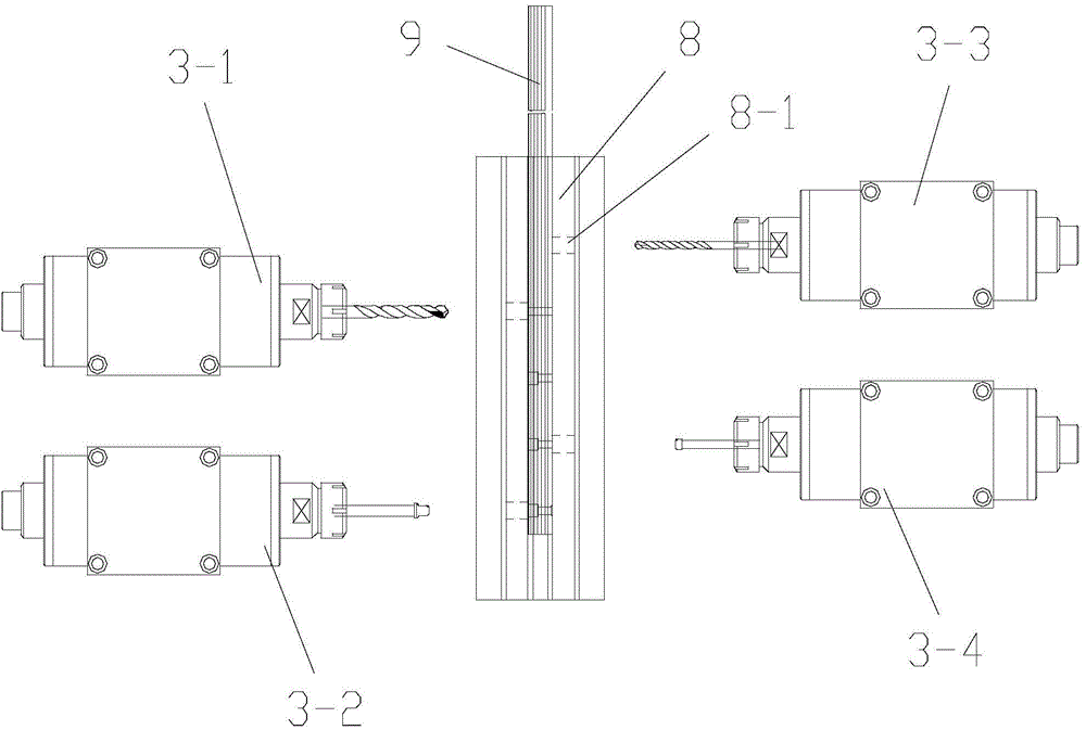 Guide rail machining device