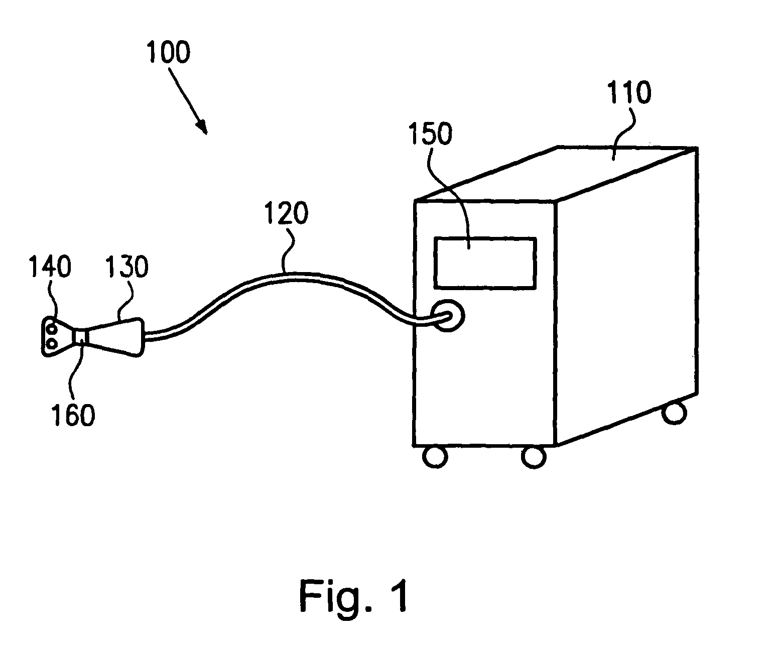 Laser system with fiber-bound communication