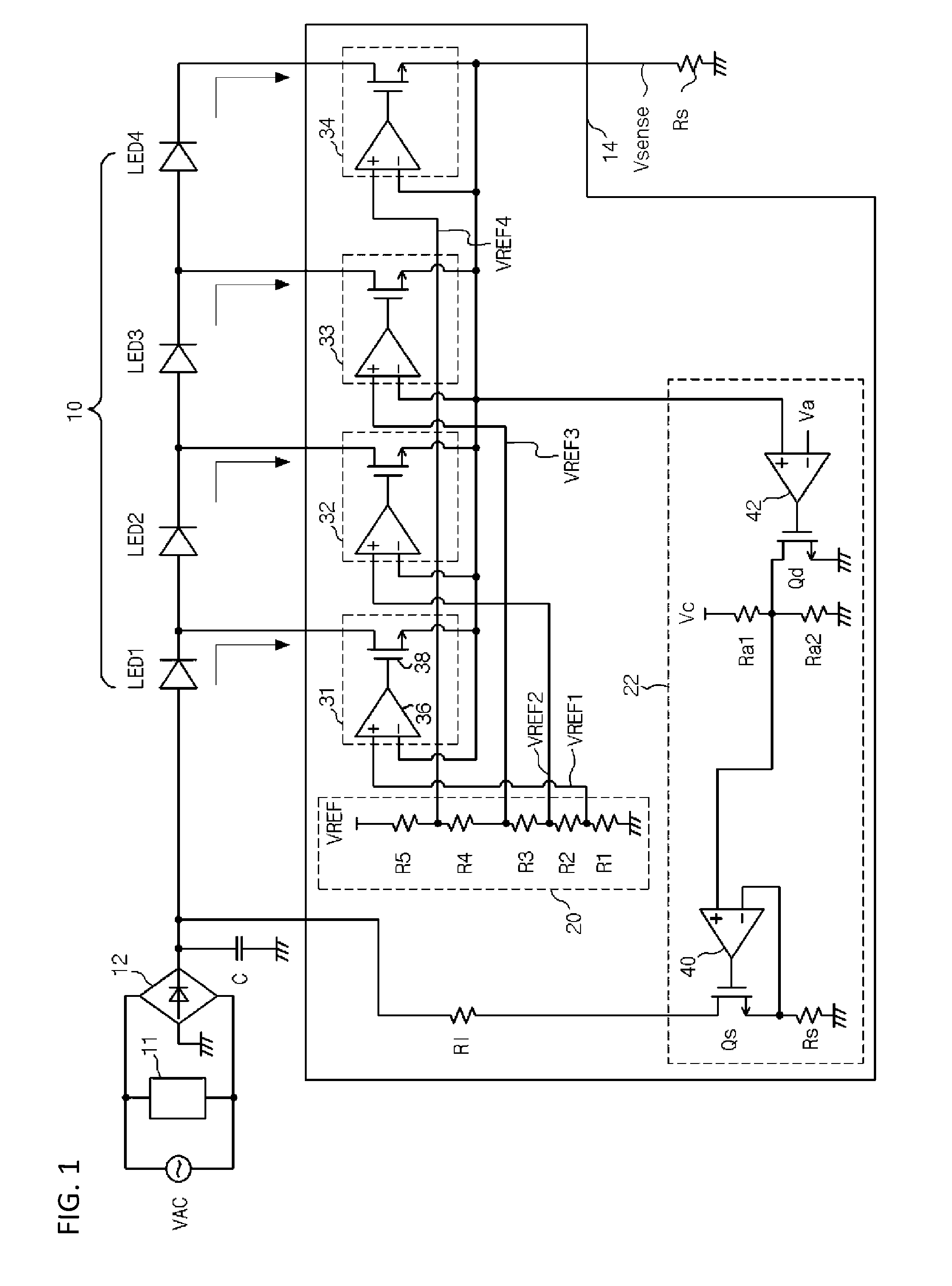 LED lighting apparatus and control circuit thereof