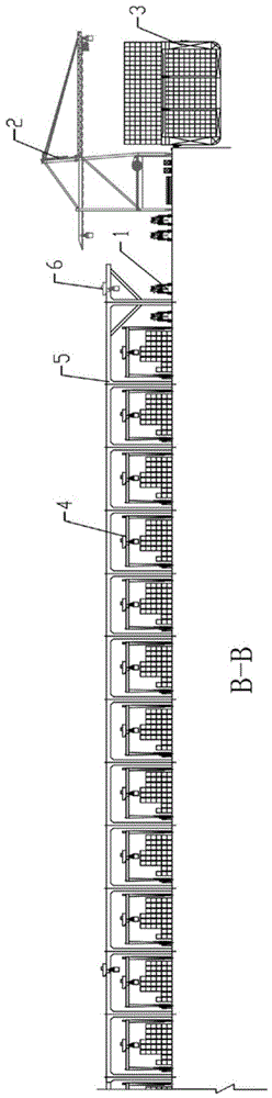 Automatic container wharf handling system and method for right-angled shoreline multi-berth arrangement