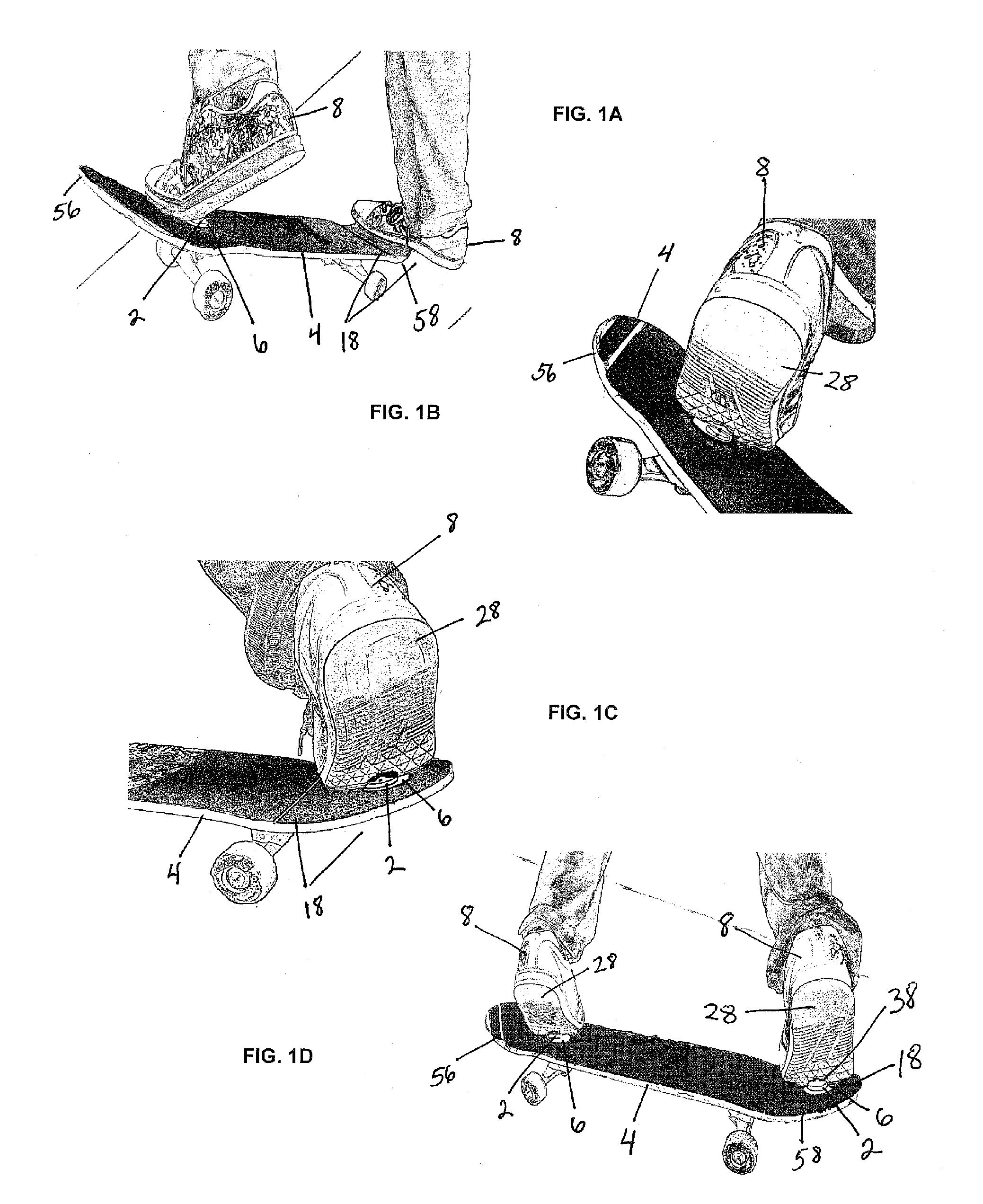 Magnetic attachment for board sports