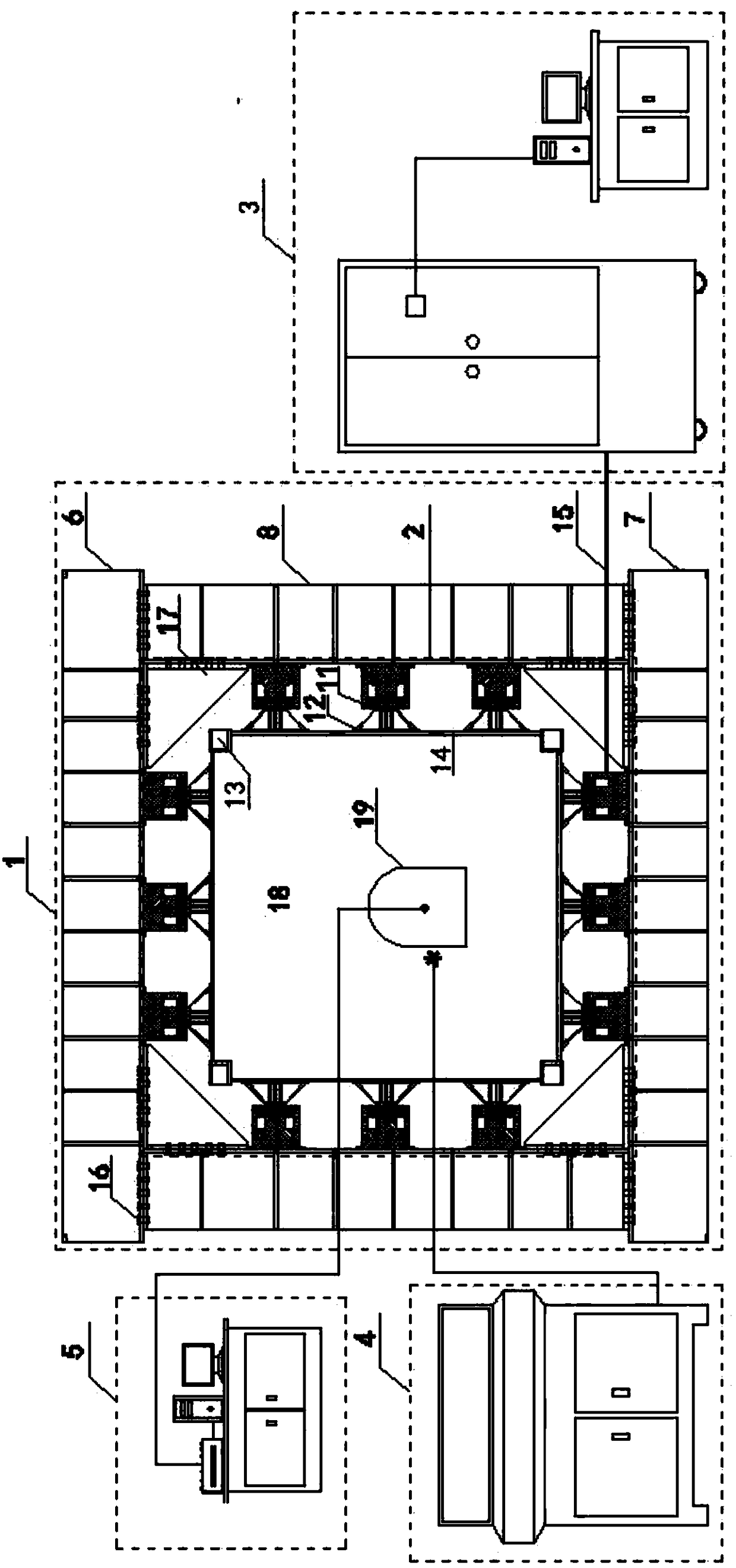 Intelligent NC super high pressure true 3D uneven loading and unloading and pressure stabilizing model test system