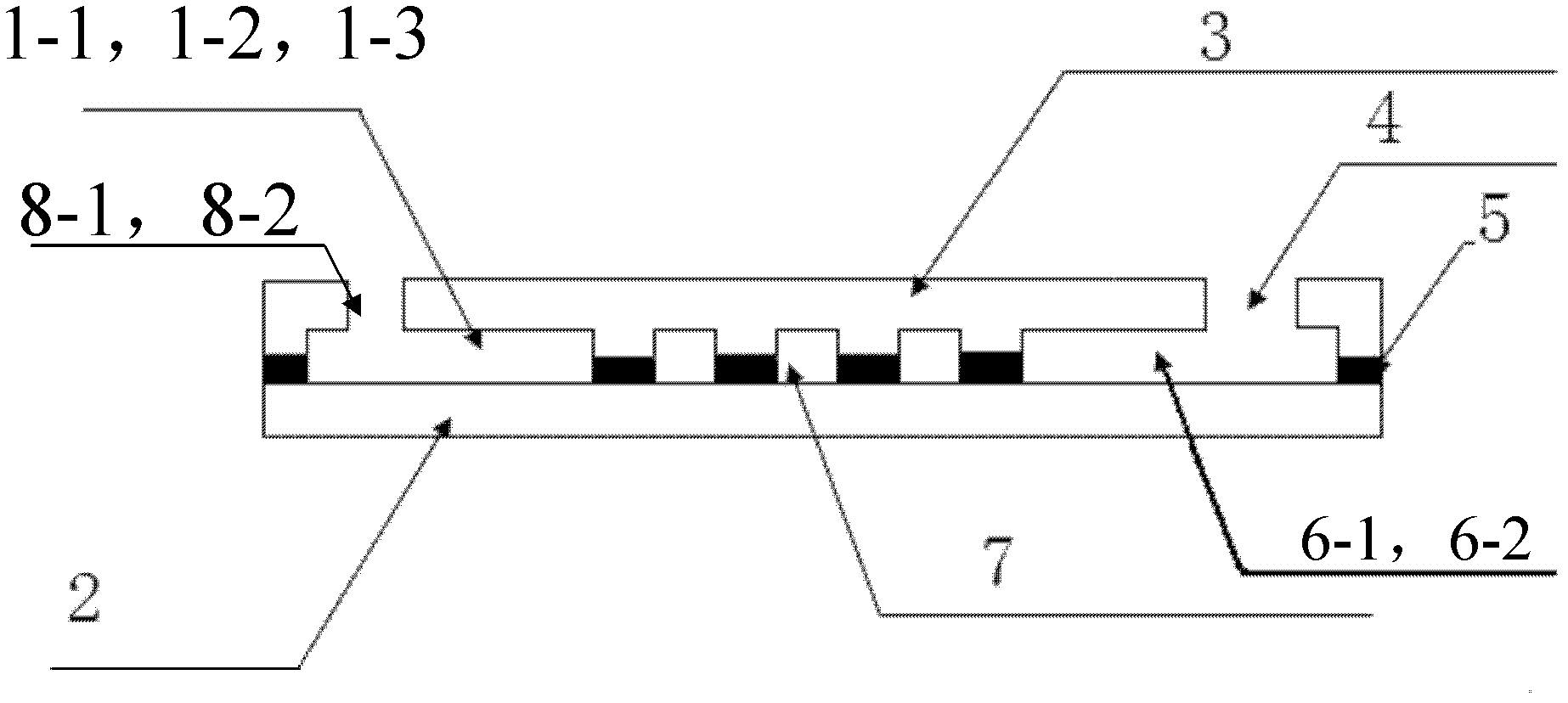 Glass medium model imitating rock core structure