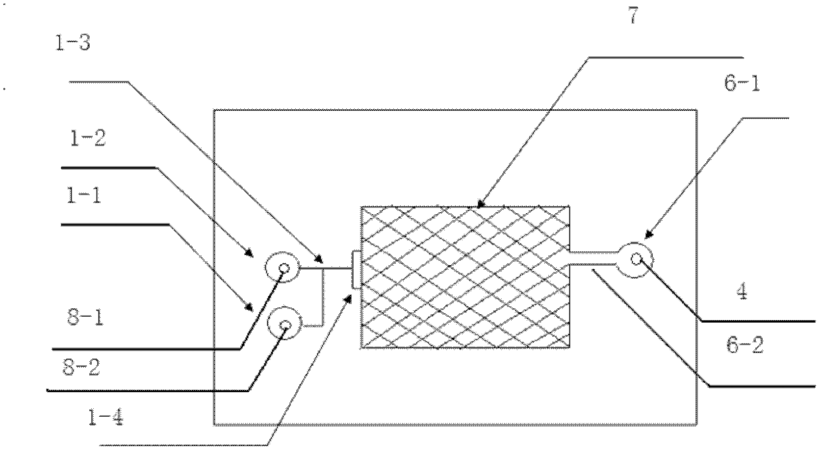 Glass medium model imitating rock core structure