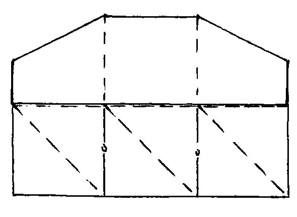 Folding method of square box with inclined opening