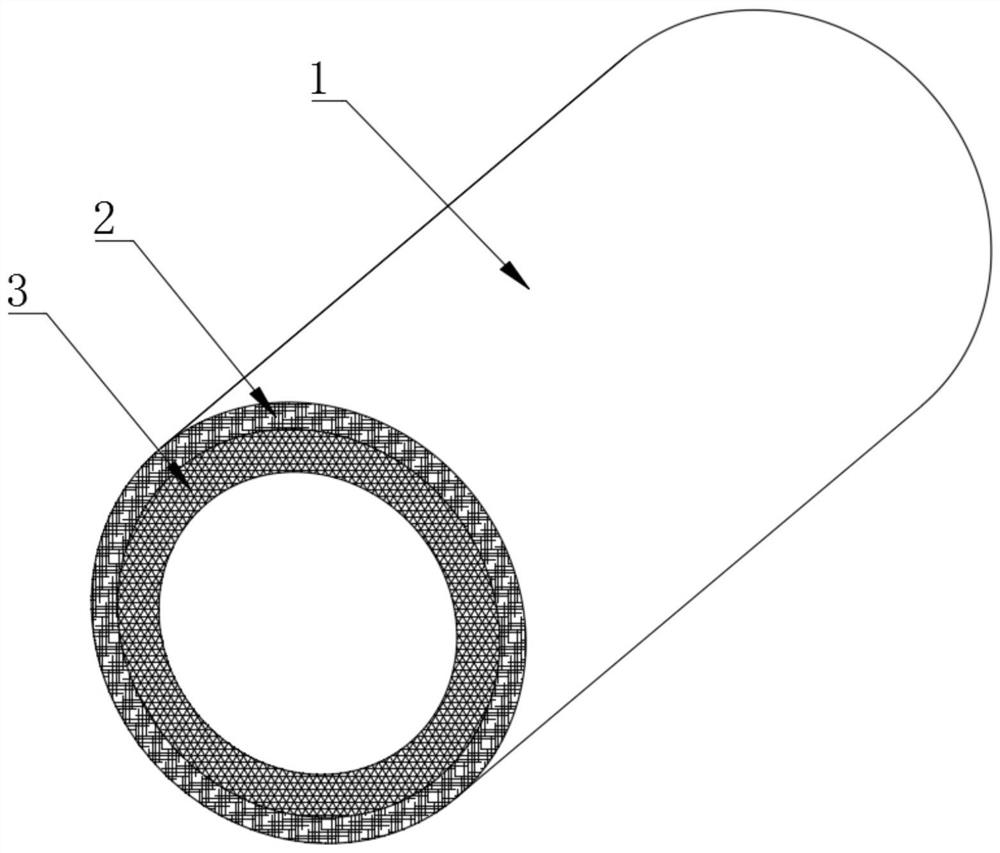 Flexible fireproof pipe for wires and cables and application thereof